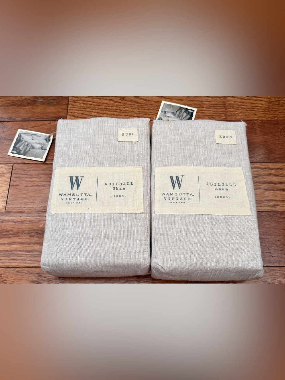 NWT- Wamsutta VintageStyle: Abilgall Linen Sham Euro 26" W x 26" L